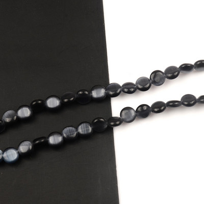 Ravne okrugle kovanice u obliku prirodnih mačkastih perli Visokokvalitetne labave perle za izradu nakita Mjesečev kamen DIY Narukvica Nakit