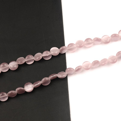 Ravne okrugle kovanice u obliku prirodnih mačkastih perli Visokokvalitetne labave perle za izradu nakita Mjesečev kamen DIY Narukvica Nakit