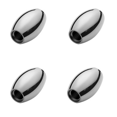 4 komada 3 mm rupa veličine ružičasto zlatne crne ovalne razmaknice od nehrđajućeg čelika za Diy kožne narukvice Ogrlica Izrada nakita Nalazi