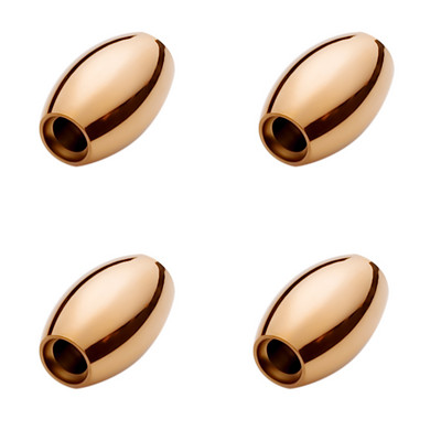 4 komada 3 mm rupa veličine ružičasto zlatne crne ovalne razmaknice od nehrđajućeg čelika za Diy kožne narukvice Ogrlica Izrada nakita Nalazi