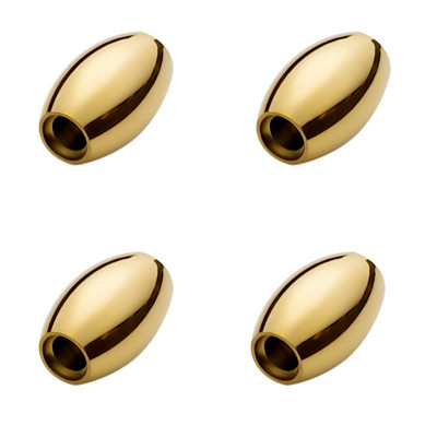 4 komada 3 mm rupa veličine ružičasto zlatne crne ovalne razmaknice od nehrđajućeg čelika za Diy kožne narukvice Ogrlica Izrada nakita Nalazi