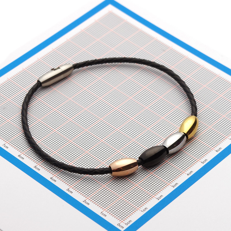 4 komada 3 mm rupa veličine ružičasto zlatne crne ovalne razmaknice od nehrđajućeg čelika za Diy kožne narukvice Ogrlica Izrada nakita Nalazi