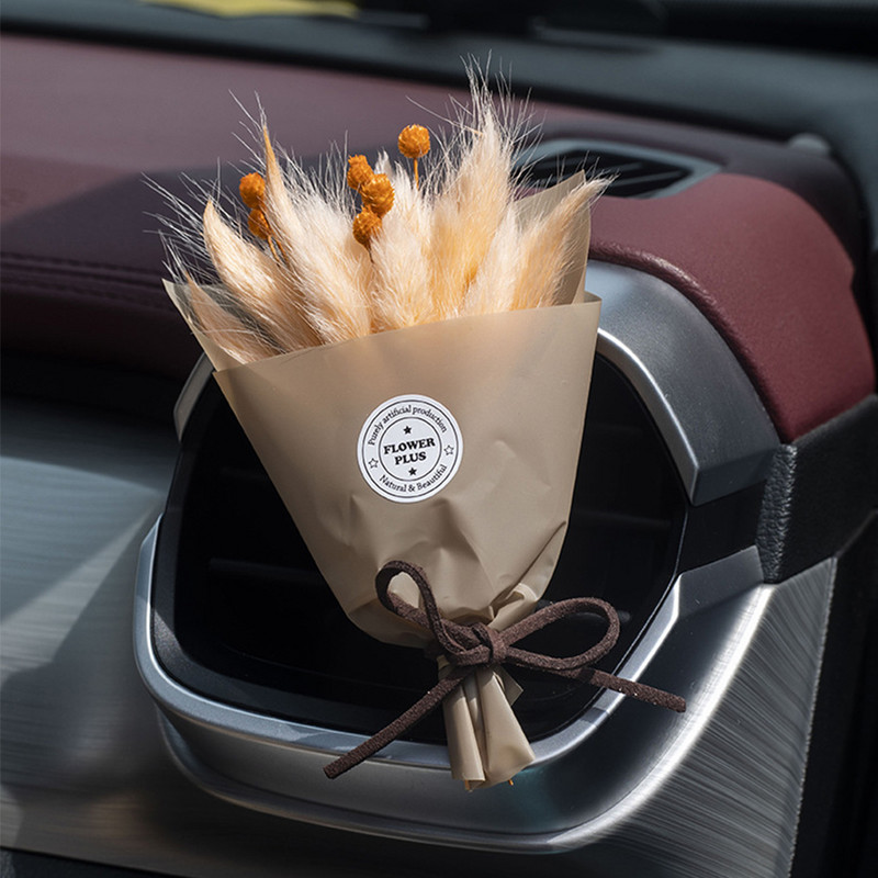 Kreativnost Buket suhog cvijeća Automobil Parfem Klip za ventilacijski otvor Mini buket Vječni cvijet Dodaci za automobil Ženski ukras za unutrašnjost