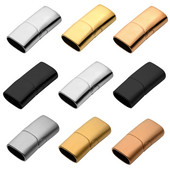2db rozsdamentes acél 12x6 mm-es mágneses kapcsok Charms csatlakozó csat barkácsoláshoz bőr karkötők kötél ékszer készítési kiegészítők