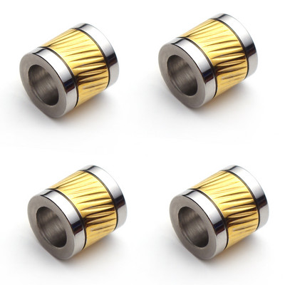 4 komada kvalitetnih svemirskih perli od nehrđajućeg čelika s velikom rupom, 6 mm kožna narukvica, izrada ogrlice, pribor za izradu nakita.