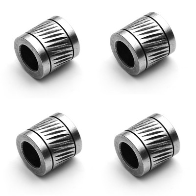 4 komada kvalitetnih svemirskih perli od nehrđajućeg čelika s velikom rupom, 6 mm kožna narukvica, izrada ogrlice, pribor za izradu nakita.