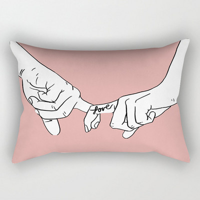 Nordic Pink Simple Style Ins Style Jastučnica 30x50cm 40x60cm/12x20in 16x24in Uredska dnevna soba Lumbalna jastučnica