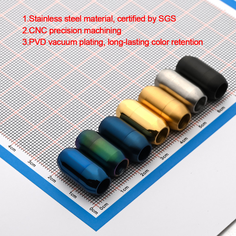 2db 3-12mm-es rozsdamentes acél mágneskapcsok bőr zsinór karkötő mágnes csat nyaklánc csat barkács ékszer készítési kiegészítők
