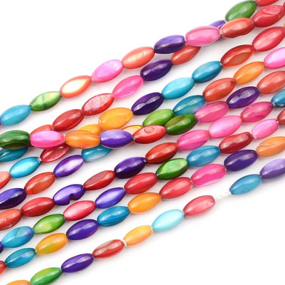 5*9 mm obojane školjke perle u obliku riže perle od prirodnog kamena za izradu nakita odstojnik labave perle diy narukvica nakit