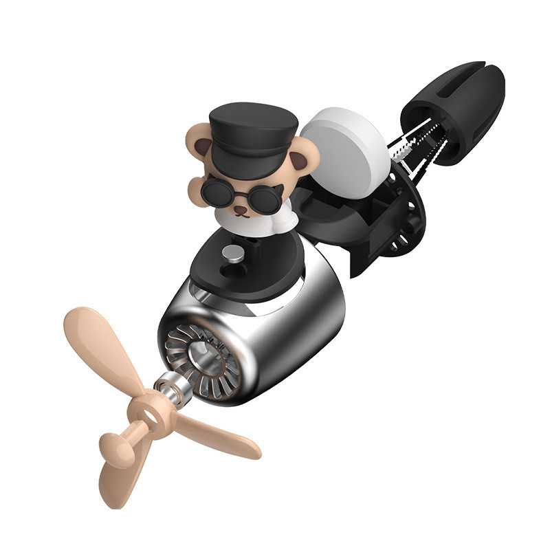 Teddy Bear Duck Osvježivač zraka za automobil Pilot Rotating Propeler Outlet Miris Magnetic Design Auto Fragrance Ornament Accesorios