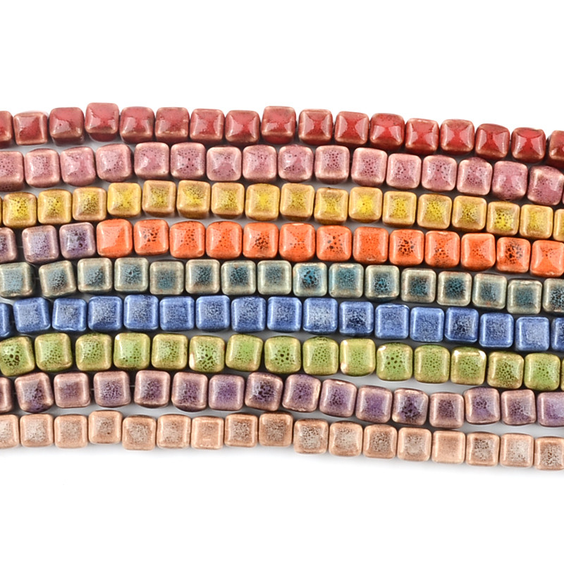 8 mm retro kineske keramičke perle ručno izrađene perle od procelana za izradu nakita DIY glazura perle