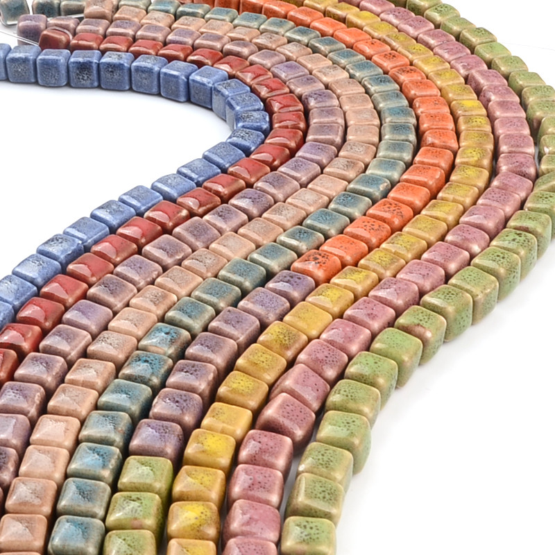 8 mm retro kineske keramičke perle ručno izrađene perle od procelana za izradu nakita DIY glazura perle