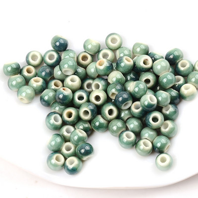 6 mm retro okrugle keramičke perle odstojnik rupe 2,5 mm labave perle za nakit Izrada narukvica DIY pribor