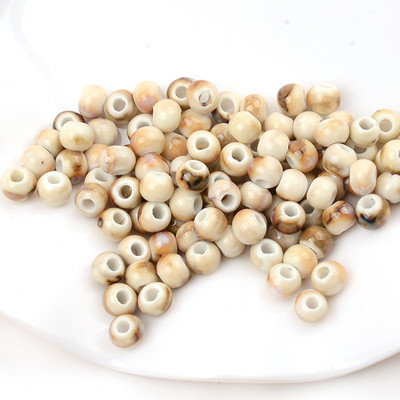 6 mm retro okrugle keramičke perle odstojnik rupe 2,5 mm labave perle za nakit Izrada narukvica DIY pribor