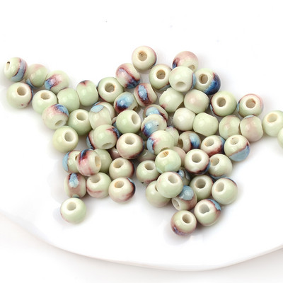 6 mm retro okrugle keramičke perle odstojnik rupe 2,5 mm labave perle za nakit Izrada narukvica DIY pribor