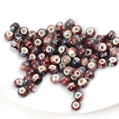 6 mm retro okrugle keramičke perle odstojnik rupe 2,5 mm labave perle za nakit Izrada narukvica DIY pribor