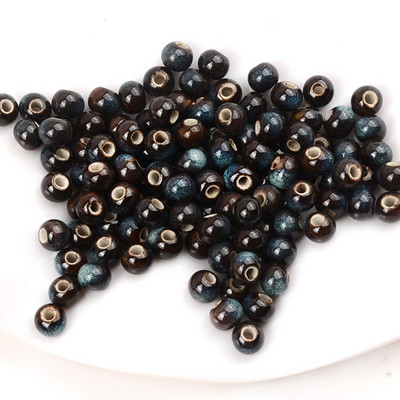 6 mm retro okrugle keramičke perle odstojnik rupe 2,5 mm labave perle za nakit Izrada narukvica DIY pribor