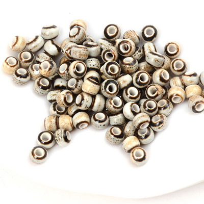 6 mm retro okrugle keramičke perle odstojnik rupe 2,5 mm labave perle za nakit Izrada narukvica DIY pribor