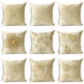 Jastučnica s otisnutom teksturom lišća u foliji, lanena jastučna navlaka za kauč i uređenje doma 40 cm/45 cm i 50 cm