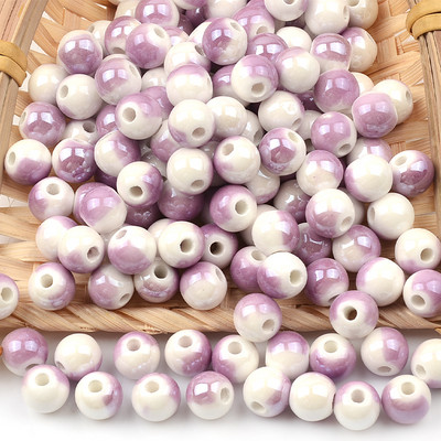8 mm polupokrivene keramičke perle, labave porculanske perle za izradu nakita, ručno rađene diy dodatke, perle za nakit