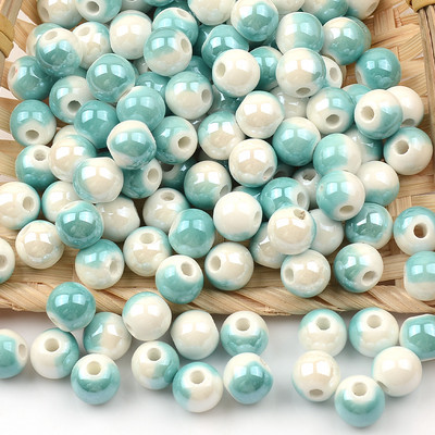 8 mm polupokrivene keramičke perle, labave porculanske perle za izradu nakita, ručno rađene diy dodatke, perle za nakit
