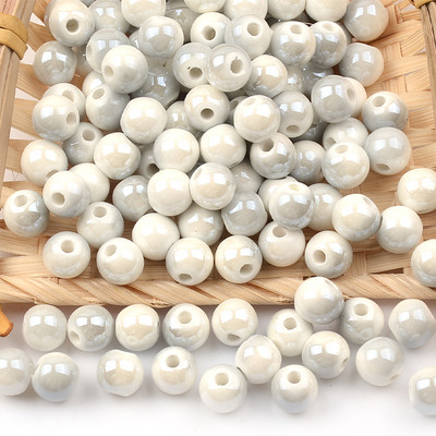 8 mm polupokrivene keramičke perle, labave porculanske perle za izradu nakita, ručno rađene diy dodatke, perle za nakit