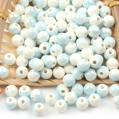 8 mm polupokrivene keramičke perle, labave porculanske perle za izradu nakita, ručno rađene diy dodatke, perle za nakit