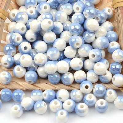 8 mm polupokrivene keramičke perle, labave porculanske perle za izradu nakita, ručno rađene diy dodatke, perle za nakit