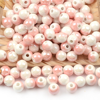 8 mm polupokrivene keramičke perle, labave porculanske perle za izradu nakita, ručno rađene diy dodatke, perle za nakit