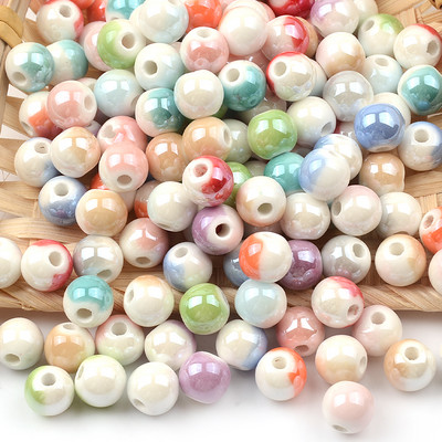 8 mm polupokrivene keramičke perle, labave porculanske perle za izradu nakita, ručno rađene diy dodatke, perle za nakit