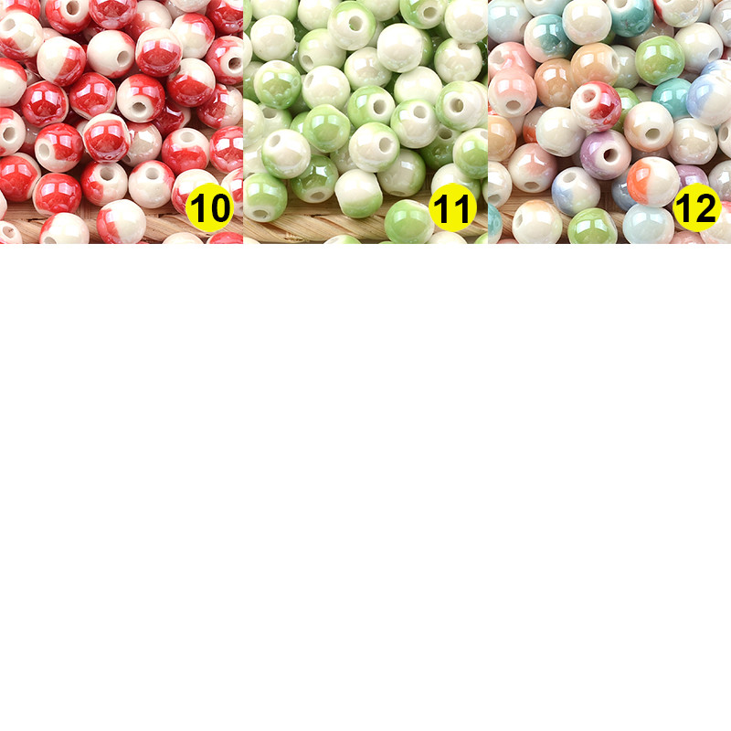 8 mm polupokrivene keramičke perle, labave porculanske perle za izradu nakita, ručno rađene diy dodatke, perle za nakit