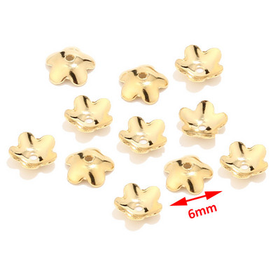 40 kom/lot Zlatni filigranski cvijet od nehrđajućeg čelika 304 6 mm 10 mm kapice za perle za kraj za izradu nakita