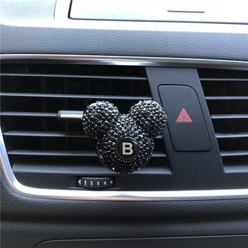 26 английски букви черен диамант Глава на Мики отвор за изпускане на въздух за кола клип за парфюм климатик за кола парфюм интериор на кола