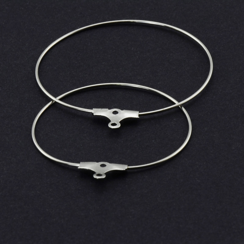 100 kom/lot Komponente za pronalaženje naušnica s perlama od nehrđajućeg čelika s 2 petlje 40 mm