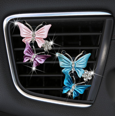 Butterfly Освежител за въздух Парфюм за кола Естествена миризма Климатик Изход Клипс Аромат Автоаксесоари Оформление на автомобила