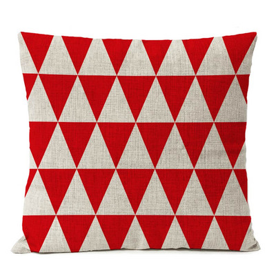 Nordijska geometrijska crvena božićna jastučnica Jastučnica s prugama Jastučnica za dom Ukrasna lanena jastučnica Sofa Jastučnice