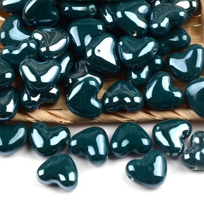 15 mm-es többszínű szív alakú kerámia gyöngyök porcelán négyzet alakú keresztlyukú gyöngyök ékszerkészítéshez karkötő nyaklánc varázslatok 2 mm-es lyuk