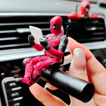 Διακόσμηση εσωτερικού αυτοκινήτου Μίνι κούκλα anime μοντέλο μεταλλικό άρωμα Deadpool αποσμητικό αυτοκινήτου αξεσουάρ αυτοκινήτου Anime κούκλα