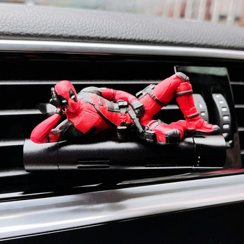 Интериорна декорация на кола Мини аниме Модел на кукла Метален парфюм Deadpool Освежител за въздух Автомобилни аксесоари Аниме моделиране на кукла