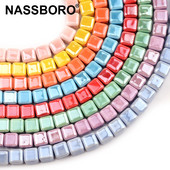 6/8/10 mm kineske kocke keramičke perle kvadratni odstojnik porculanske labave perle za nakit narukvice privjesci izrada DIY nalaz