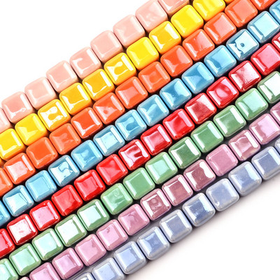 6/8/10 mm kineske kocke keramičke perle kvadratni odstojnik porculanske labave perle za nakit narukvice privjesci izrada DIY nalaz