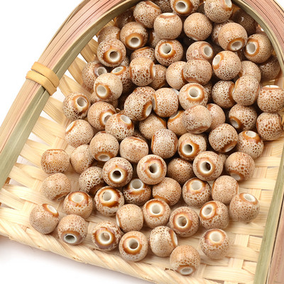 6 mm-es 8 mm-es 10 mm-es divatos kerámia gyöngyök 2,5 mm-es nagy lyukú barkácsolás kézzel készített laza kerek porcelán gyöngyök ékszerkészítéshez