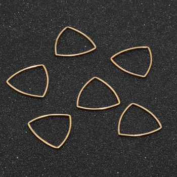 100cs/лот 20 мм златни триъгълни пръстени от неръждаема стомана Кръгове Връзки за занаяти Направи си сам конектори за висулка Изработка на колие, обеци