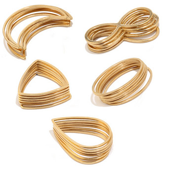100cs/лот 20 мм златни триъгълни пръстени от неръждаема стомана Кръгове Връзки за занаяти Направи си сам конектори за висулка Изработка на колие, обеци