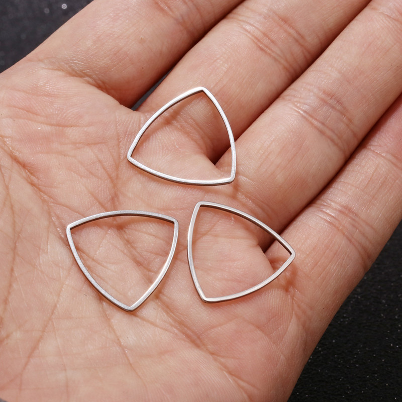 100 cs/lot 20 mm Zlatni trokutasti prstenovi od nehrđajućeg čelika Krugovi Veze za izradu DIY konektora za privjeske Izrada naušnica za ogrlice