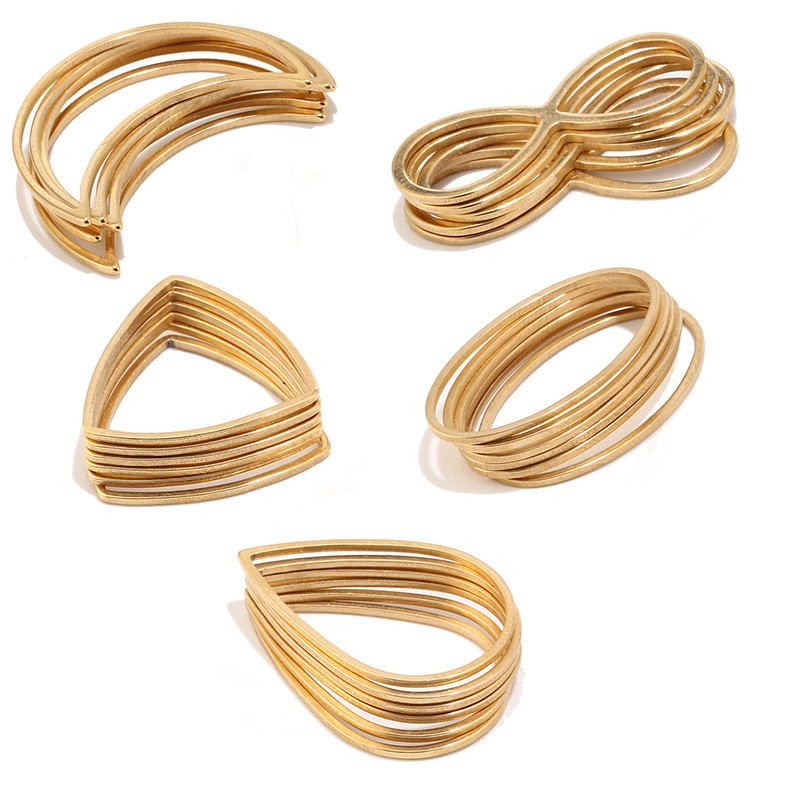100 cs/lot 20 mm Zlatni trokutasti prstenovi od nehrđajućeg čelika Krugovi Veze za izradu DIY konektora za privjeske Izrada naušnica za ogrlice