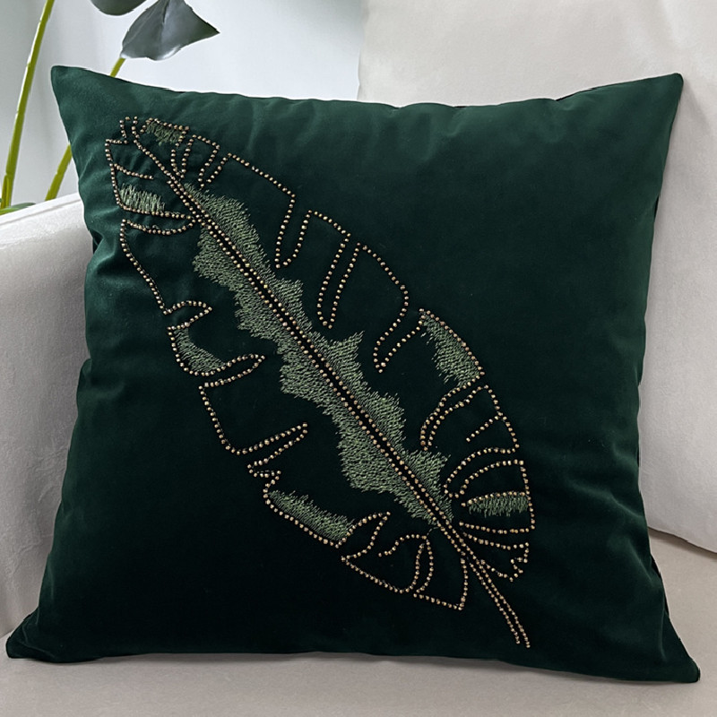 Husa de perna decorativa cu broderie cu margele de lux