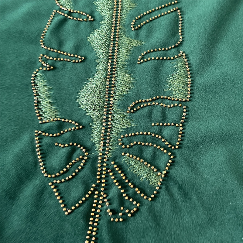 Husa de perna decorativa cu broderie cu margele de lux