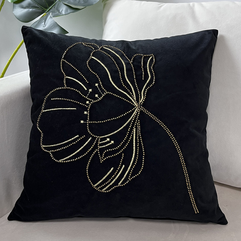 Husa de perna decorativa cu broderie cu margele de lux