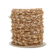 1 metar KC zlatni lanac od sirovog mesinga CZ okvirom 4,5 mm prozirne CZ okrugle perle konektori lančić brojanice za izradu nakita „uradi sam“